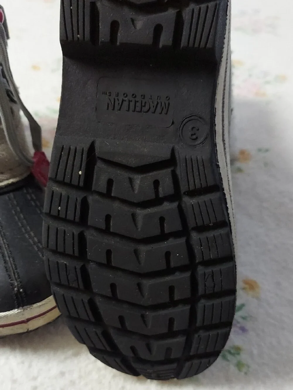 Magellan Outdoors Kids Two-Tone Brown and Black Winter Boots with Pink Accents